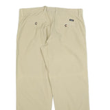 DOCKERS Mens Beige Cotton Blend Regular Fit Straight Trousers W38 L32 Classic
