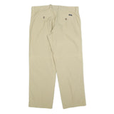 DOCKERS Mens Beige Cotton Blend Regular Fit Straight Trousers W38 L32 Classic