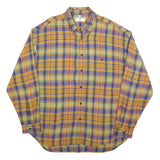 C&A Mens Yellow & Purple Check Shirt XL Casual Cotton Button Long Sleeve