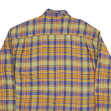 C&A Mens Yellow & Purple Check Shirt XL Casual Cotton Button Long Sleeve