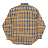 C&A Mens Yellow & Purple Check Shirt XL Casual Cotton Button Long Sleeve