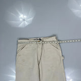 Carhartt Carpenter Trousers - 32W 30L Beige Cotton