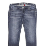 GUESS Womens Slim Blue Denim Jeans Cotton Blend W30 L30 Zip Pockets