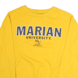 MV SPORT Mens Yellow Marian University Cotton Crew Neck Sweatshirt M Comfortable