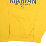 MV SPORT Mens Yellow Marian University Cotton Crew Neck Sweatshirt M Comfortable