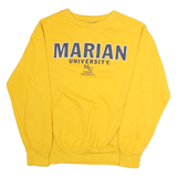 MV SPORT Mens Yellow Marian University Cotton Crew Neck Sweatshirt M Comfortable