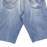 WRANGLER Mens Denim Blue Casual Shorts L W34 Cotton Blend Relaxed Fit