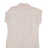 TOMMY HILFIGER Womens White & Multi Stripe Day Shirt Cotton Blend Sleeveless M