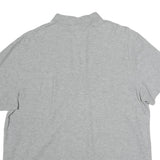 CALVIN KLEIN Mens Grey & Navy Blue & White Short Sleeve Cotton Blend Polo Shirt