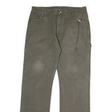 DICKIES Mens Cotton Regular Straight Green W36 L34 Workwear Utility Trousers