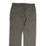 DICKIES Mens Cotton Regular Straight Green W36 L34 Workwear Utility Trousers