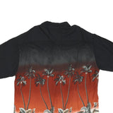 ST JOHNS BAY Mens Black & Red Tropical Print Rayon Shirt L Summer Casual