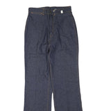 Womens Regular Fit Blue Denim Jeans Cotton Blend Zip W28 L32 Plain Straight