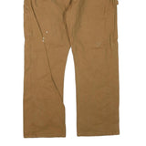 DICKIES Mens Jeans Brown Regular Straight Cotton Blend W44 L32 Workwear Casual