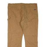 DICKIES Mens Jeans Brown Regular Straight Cotton Blend W44 L32 Workwear Casual