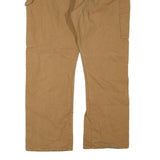 DICKIES Mens Jeans Brown Regular Straight Cotton Blend W44 L32 Workwear Casual