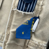 Age 6 Oshkosh Double Knee Carpenter Trousers - Small Beige Cotton