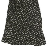 FIELD DAY Womens Black Floral Midi Polyester Blend Pleated Skirt Size S