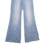 JEALOUS TOMATO Womens Regular Fit Flared Denim Light Blue Jeans W24 L34 Vintage