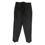 BOGNER Womens Black Cotton Blend Regular Fit Trousers W30 L25 Zip Closure