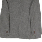 PARTNERS BY MERVYNS Womens Grey Button Jacket M Polyester Blend Houndstooth