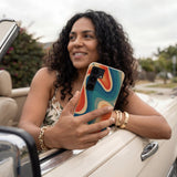 Seashell Disco Samsung Galaxy S25 Case - Lifestyle photo showing phone case in use