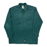 Dickies Shirt - Large Green Polyester Blend