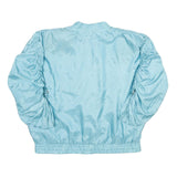 GSR Womens Blue Jacket M Polyester Zip Plain Stylish Ruched Sleeve Lightweight