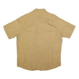 WRANGLER Mens Beige Cotton Blend Short Sleeve Shirt L Casual Workwear