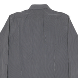 CALVIN KLEIN Mens Black & White Stripe Shirt XL Long Sleeve Cotton Blend