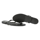 STEVE MADDEN Studded Womens Leather Flat Sandals Black UK 5 Summer Casual
