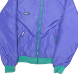 COLUMBIA Mens Purple & Teal Reversible Zip Jacket M Polyester Casual Outdoor