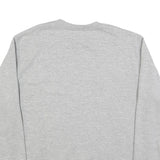 CHAMPION Mens Grey Crew Neck L Sweatshirt Cotton Logo Embroidered Sport