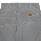 CARHARTT Mens Grey Cotton Casual Shorts L W34 Workwear Pockets Durable