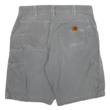 CARHARTT Mens Grey Cotton Casual Shorts L W34 Workwear Pockets Durable