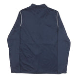 NIKE Womens Navy Blue Sports Zip Jacket M Polyester Blend Plain Fitness