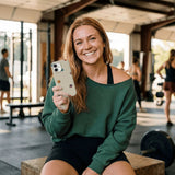 London Fog Lil Planets iPhone 15 Pro Case - Lifestyle photo showing phone case in use