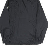 ADIDAS Mens Black Soccer Club Hooded Zip Jacket M Polyester Plain Sportswear