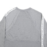 NIKE Womens Grey Crew Neck S Sweatshirt Cotton Blend Just Do It Tape