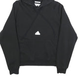 ADIDAS Mens Black Hoodie S Cotton Blend Pullover Casual Sportswear