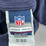 Denver Broncos Nfl Long Sleeve T-Shirt - XL Navy Cotton