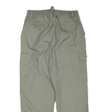 MIAN Mens Cotton Blend Relaxed Khaki Trousers W30 L29 Cargo Style Zip Closure