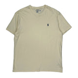 Polo By Ralph Lauren T-Shirt - Large Cream Cotton