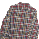 POLO SPORT RALPH LAUREN Mens Red Brown Check Shirt S Cotton Button Front Casual