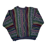 Croft & Barrow Striped Sweater - Large Multicoloured Cotton Blend