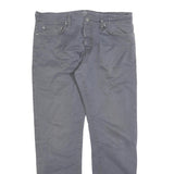 CARHARTT Mens Cotton Grey Slim Straight Trousers W34 L32 Casual Workwear Zip