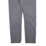 CARHARTT Mens Cotton Grey Slim Straight Trousers W34 L32 Casual Workwear Zip