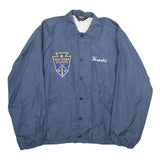 WIND-LESS Mens Blue Nylon Coach Jacket M Button Closure Lightweight Outdoor