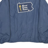 WIND-LESS Mens Blue Nylon Coach Jacket M Button Closure Lightweight Outdoor