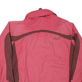 JACK WOLFSKIN Womens Pink & Brown Outdoor Jacket UK 16 Polyester Blend Sport Zip